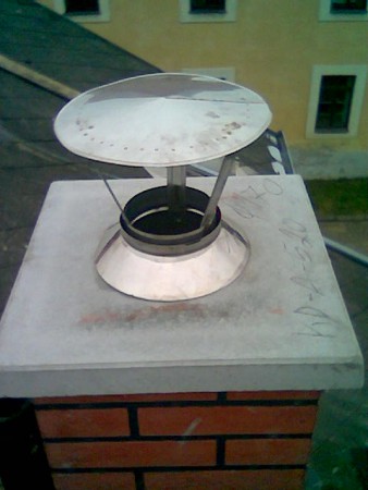 komínová dešťová hlavice pro pevná paliva